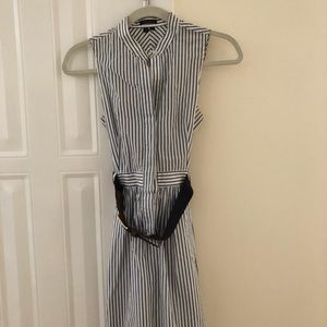 Theory blue and white striped dress
